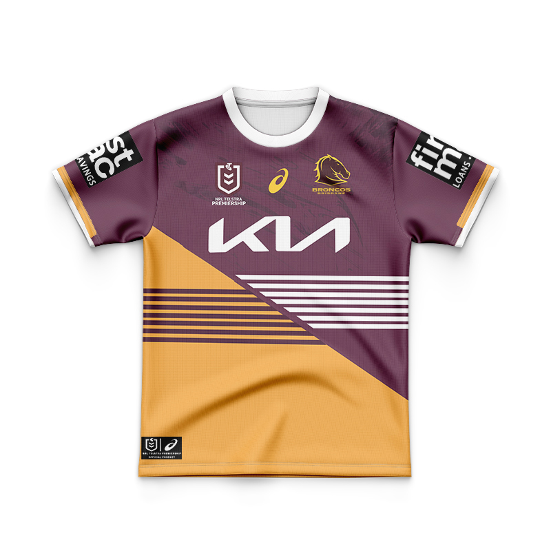 Kid's NRL Brisbane Broncos Rugby 2023 Home Jersey