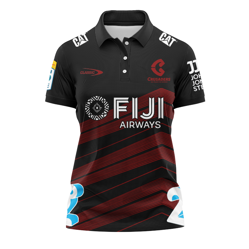Women's Canterbury Crusaders Super Rugby 2024 Away Polo Shirt