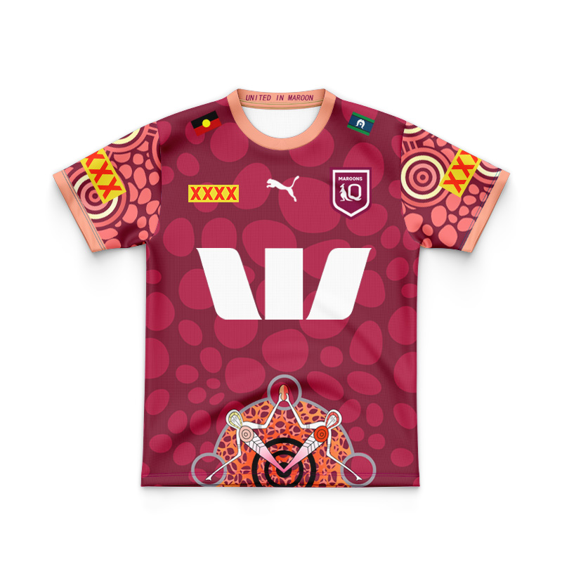 Kid's NRL QLD Maroons 2024 Indigenous Jersey