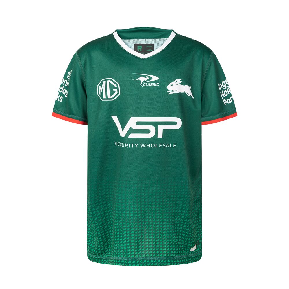Kid's NRL South Sydney Rabbitohs 2025 Green Pro Training Jersey