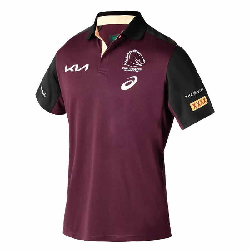 NRL Brisbane Broncos 2024 Training Polo Shirt