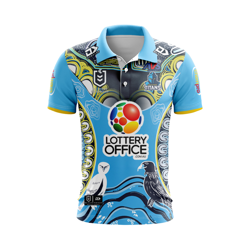 NRL Gold Coast Titans 2024 Indigenous Polo Shirt