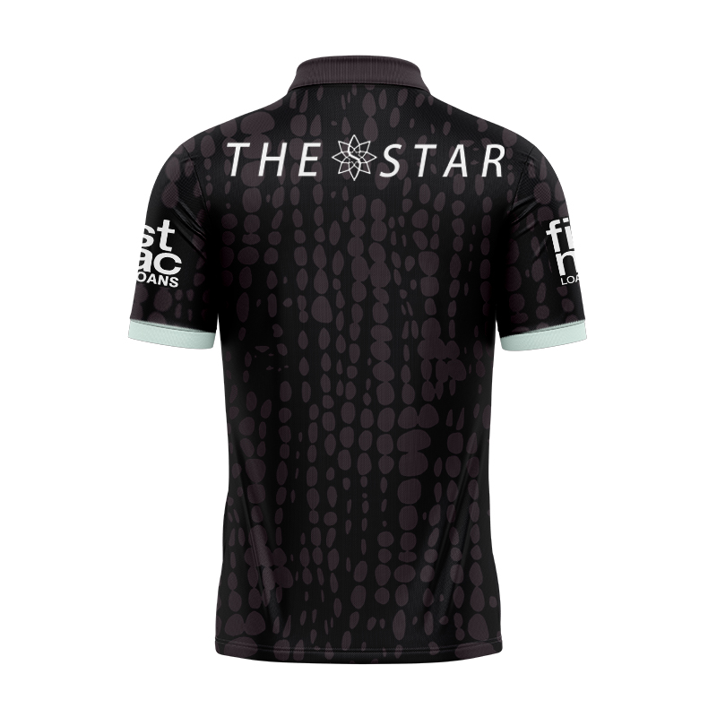 NRL Brisbane Broncos 2025 Black Training Polo Shirt