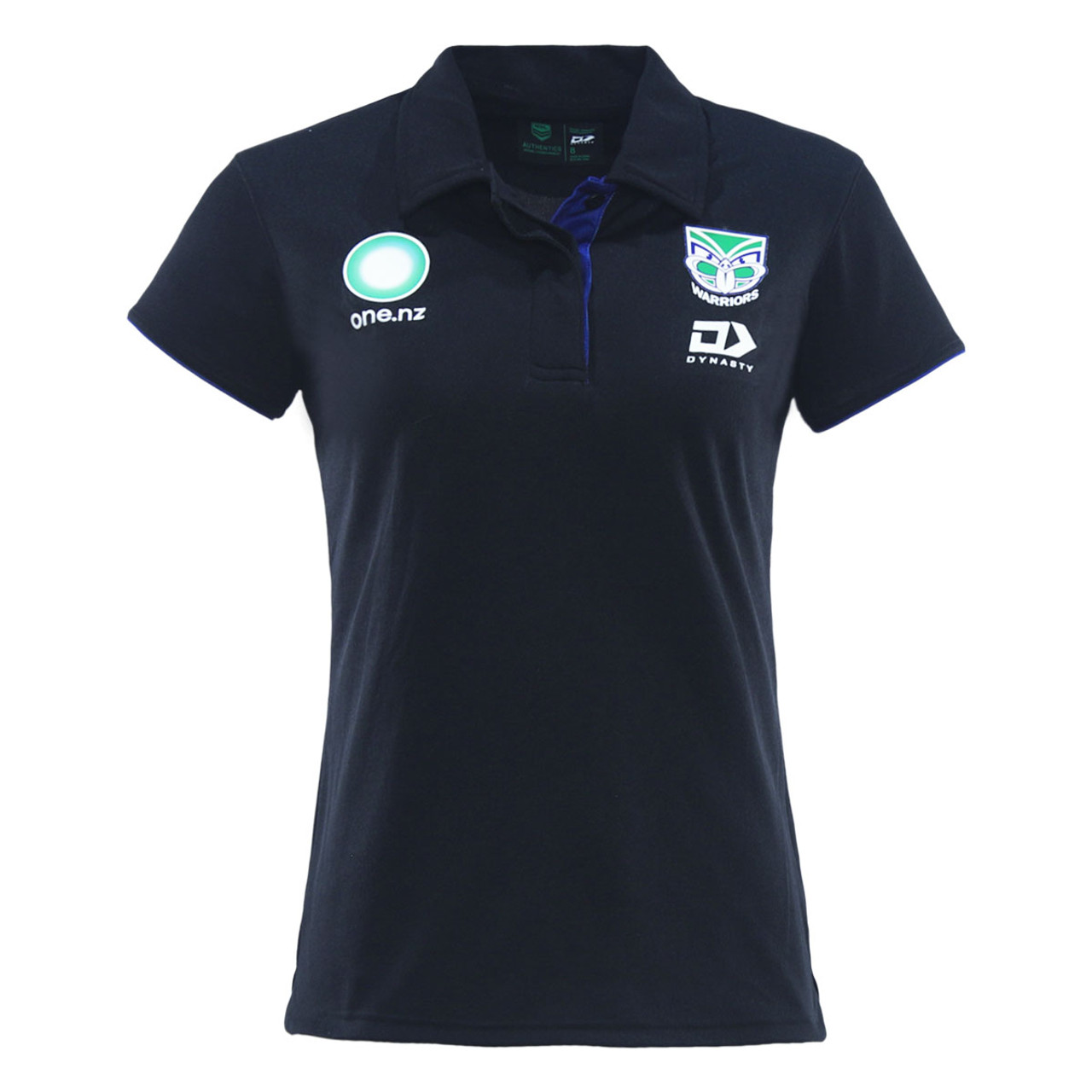 Women's NRL New Zealand Warriors 2025 Black Media Polo Shirt