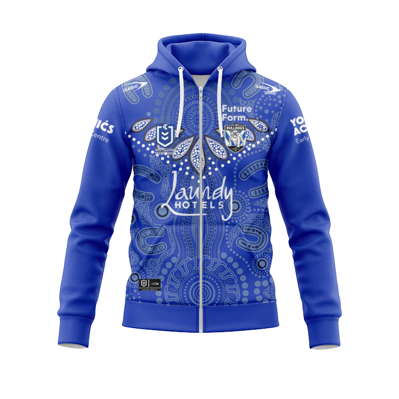 NRL Canterbury-Bankstown Bulldogs 2024 Indigenous Zipper Hoodie