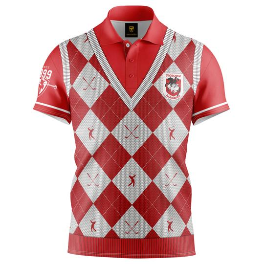 NRL St George Illawarra Dragons 2021 Golf Polo Shirt