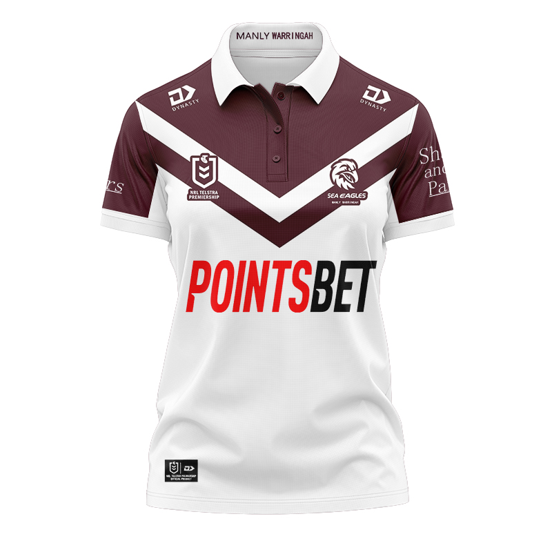 Women's NRL Manly Warringah Sea Eagles 2024 Away Polo Shirt