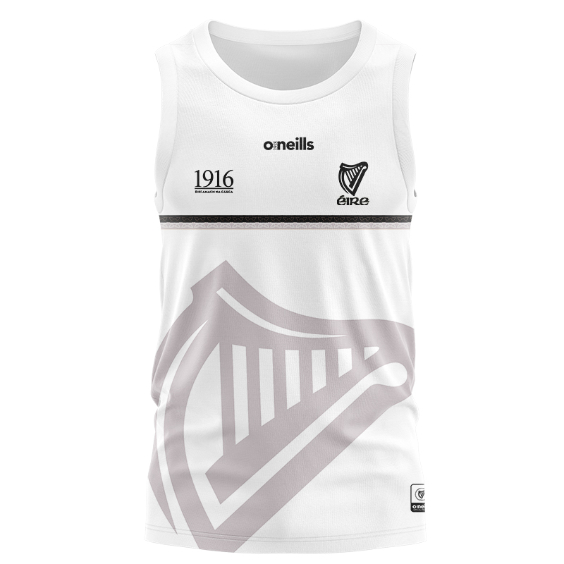 Men's Ireland GAA 1916 Commemoration White Sleeveless Jersey