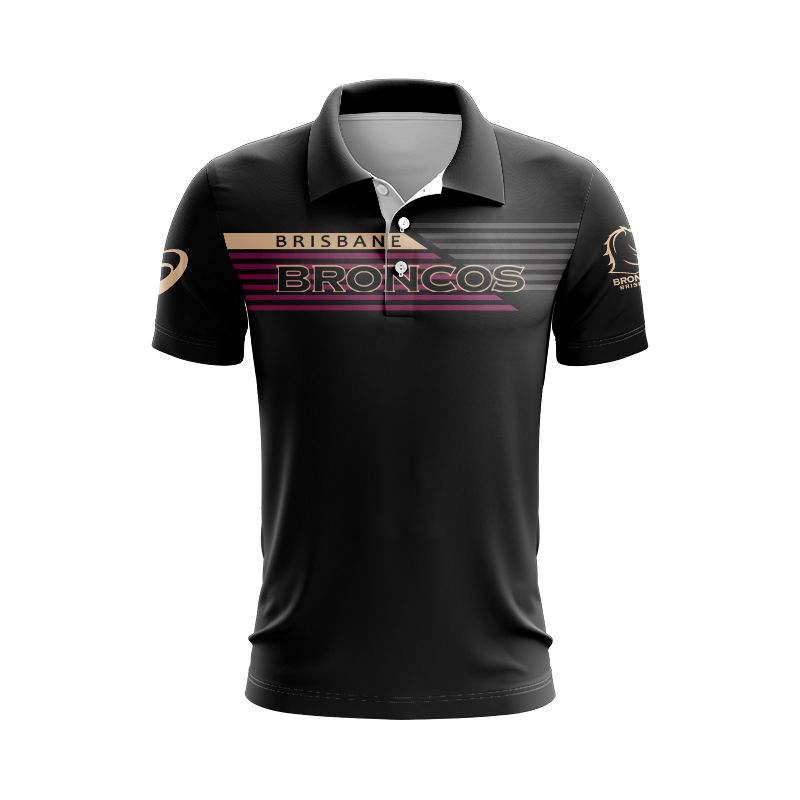 NRL Brisbane Broncos 2024 Travel Polo Shirt