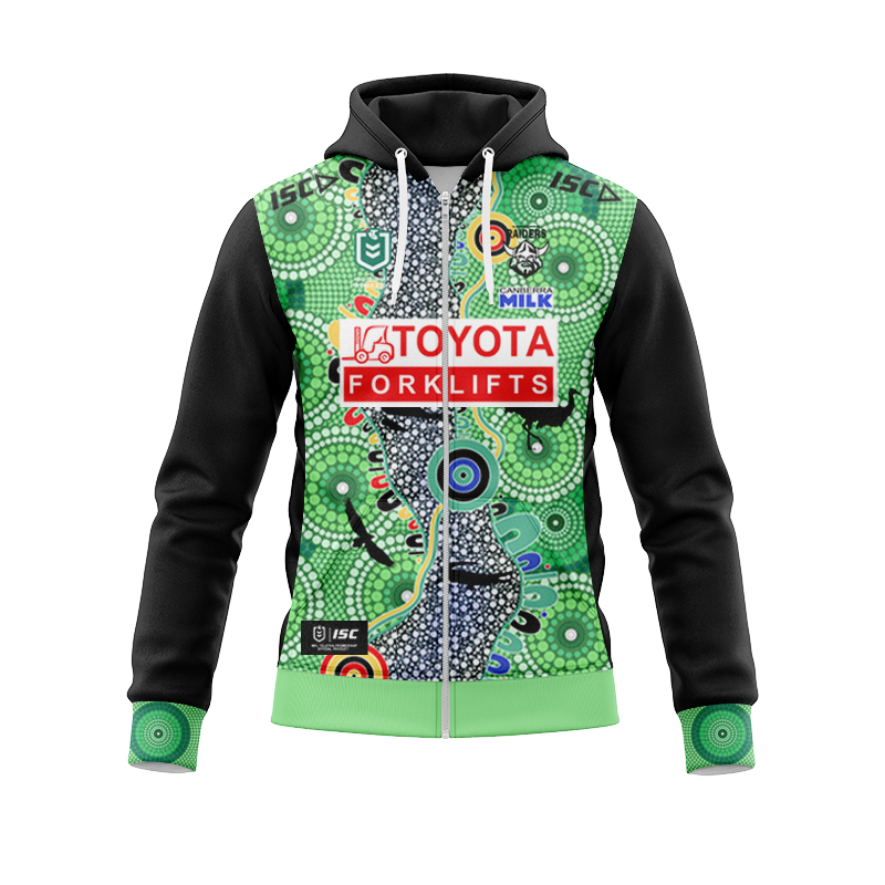 NRL Canberra Raiders 2024 Indigenous Zipper Hoodie