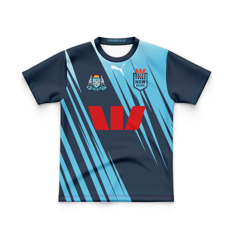 Kid's NRL NSW Blues 2024 Captains Run Jersey