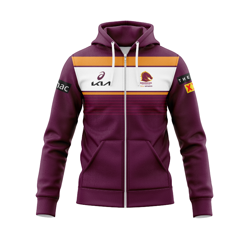 NRL Brisbane Broncos 2024 Member Zipper Hoodie