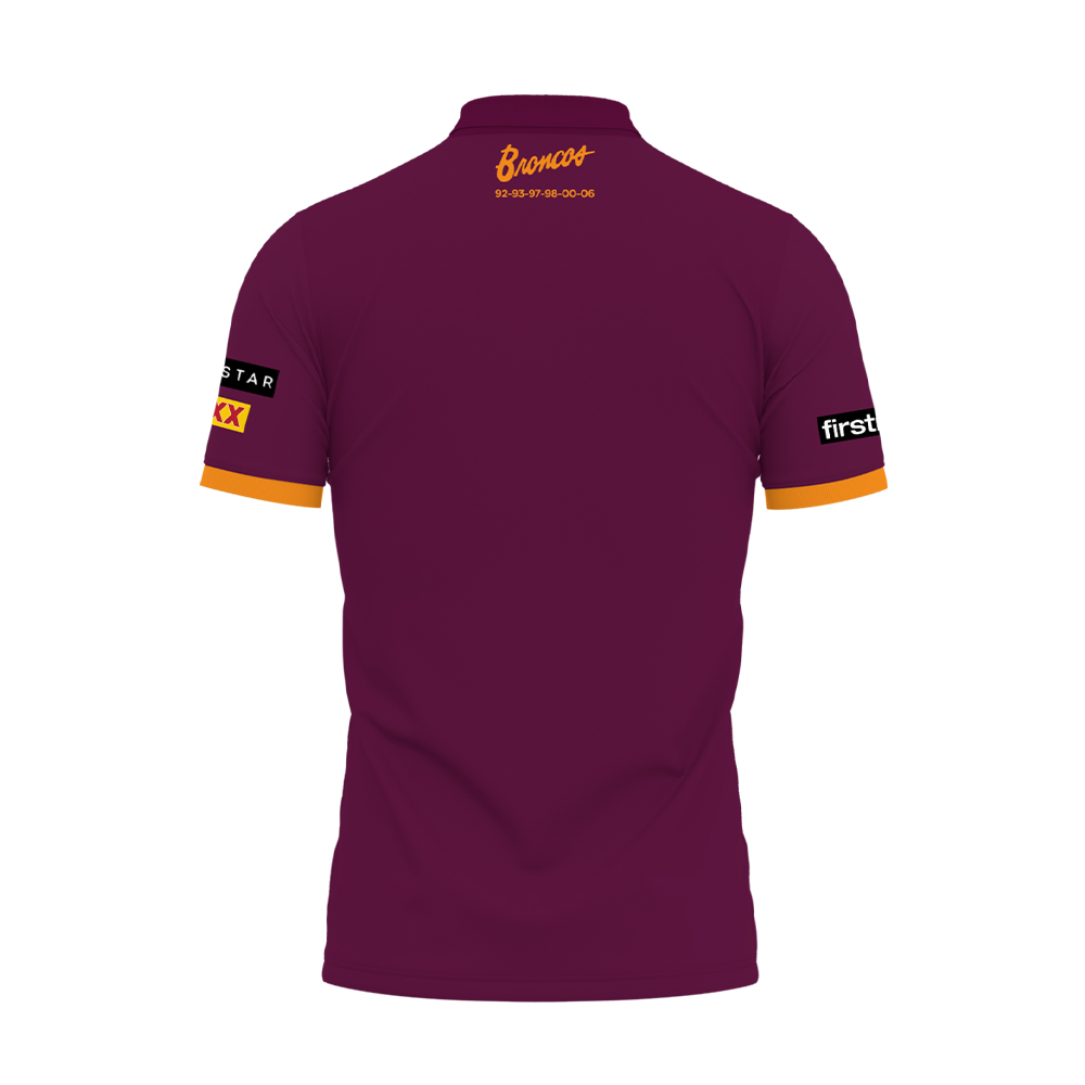 NRL Brisbane Broncos 2024 USIT Polo Shirt