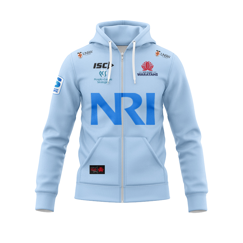 NSW Waratahs Super Rugby 2024 ISC Home Zipper Hoodie