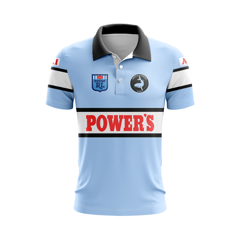 NRL Cronulla-Sutherland Sharks 1992 Retro Polo Shirt