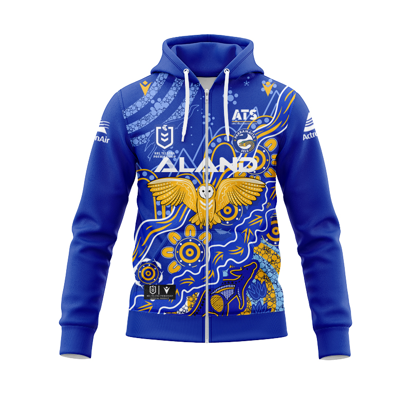 NRL Parramatta Eels 2024 Indigenous Zipper Hoodie