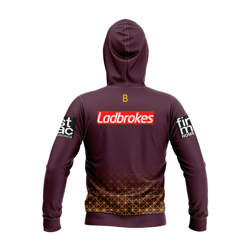 Kid's NRL Brisbane Broncos 2024 Players Maroon Hoodie