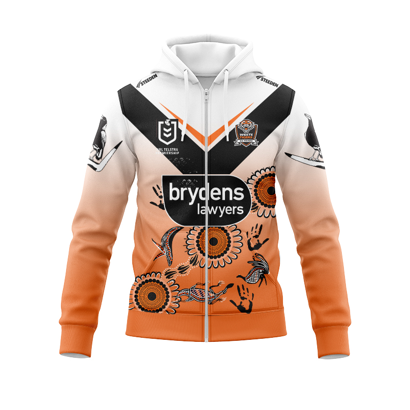 NRL Wests Tigers 2024 Indigenous Zipper Hoodie