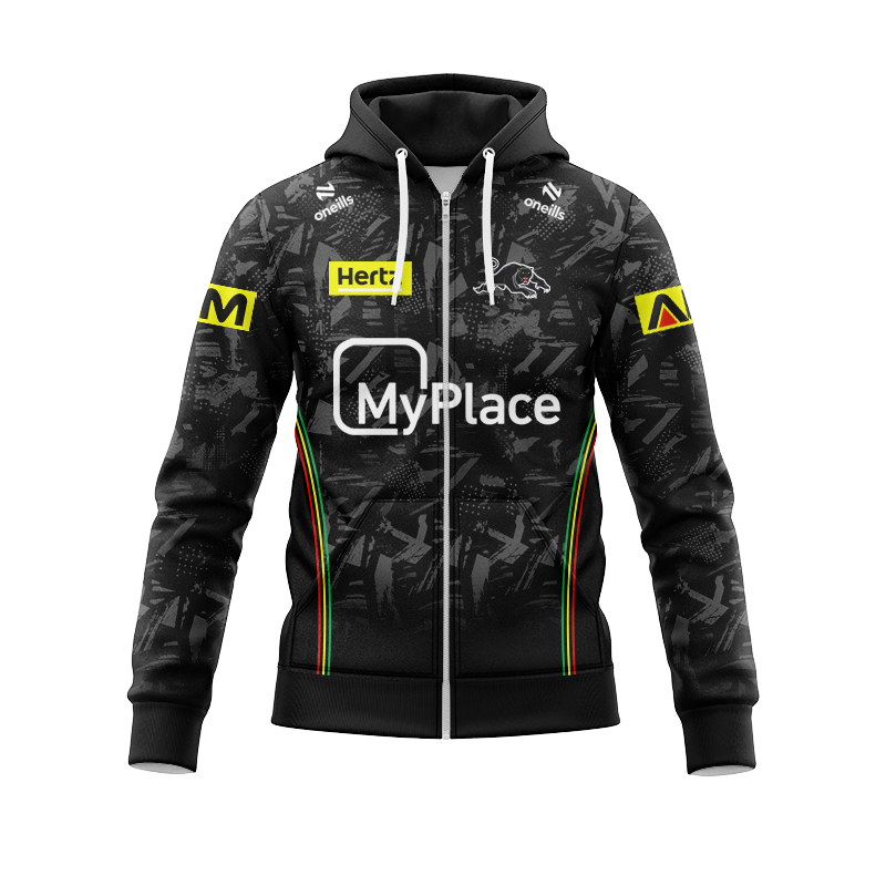 NRL Penrith Panthers 2024 Dark Training Zipper Hoodie