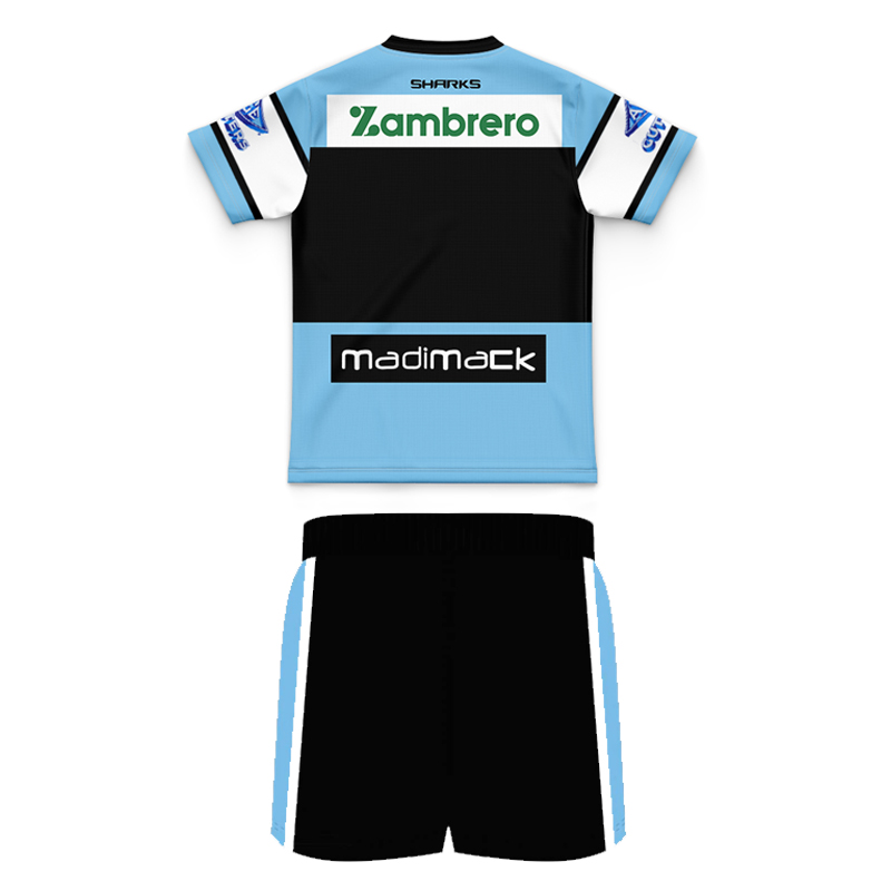 Kid's NRL Cronulla-Sutherland Sharks 2024 Home Jersey+Shorts