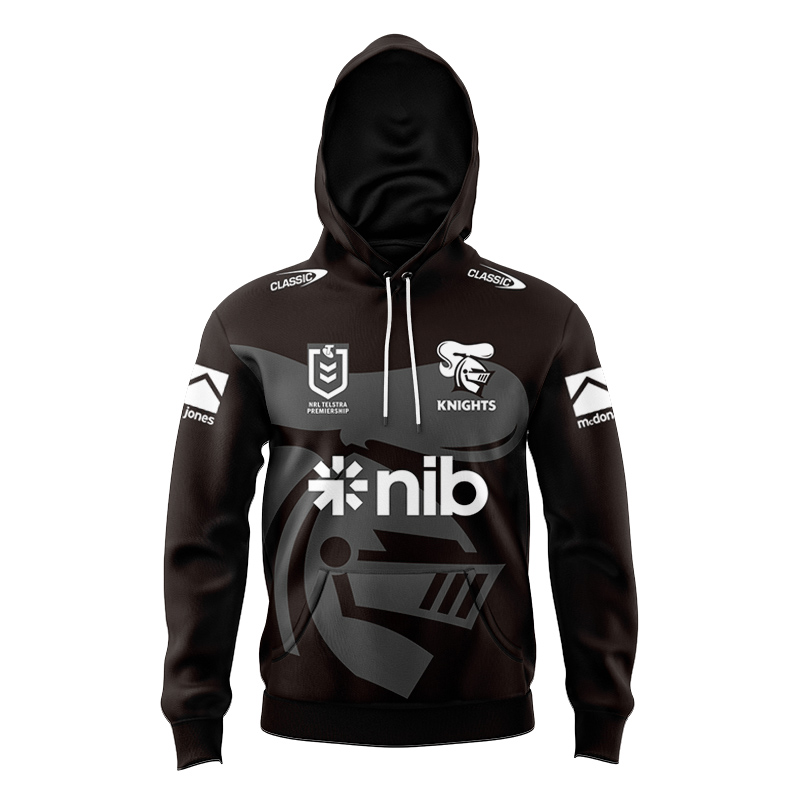 Kid's NRL Newcastle Knights Monochrome Design personalized Hoodie