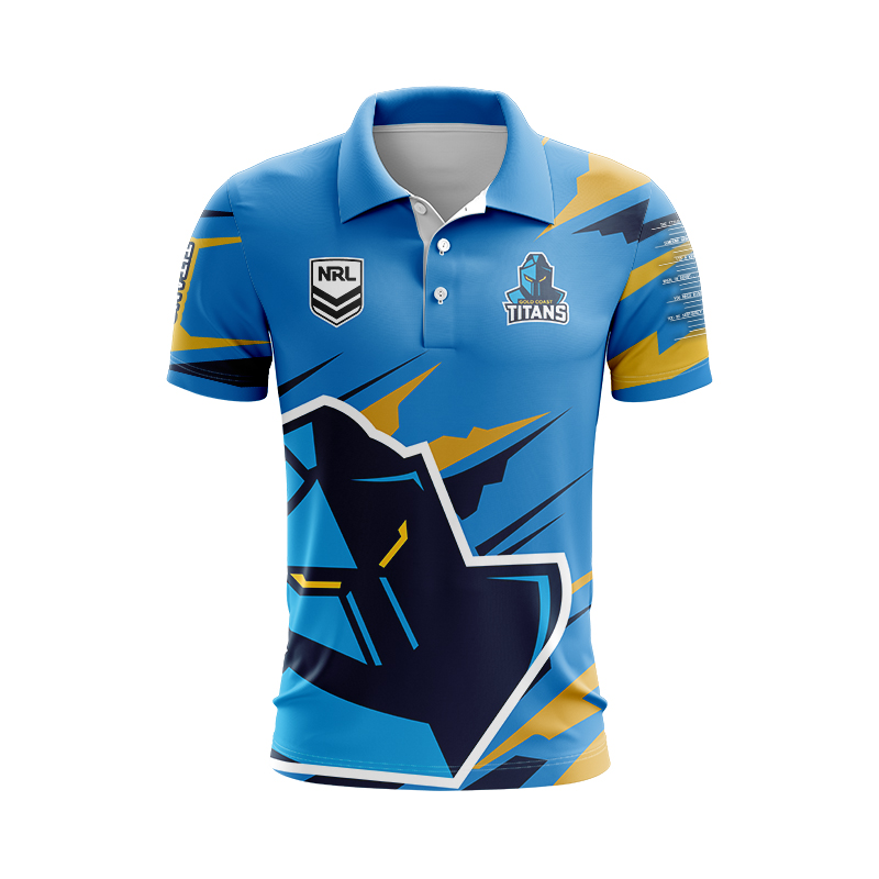 NRL Gold Coast Titans 2024 'FISHFINDER' Fishing Polo Shirt