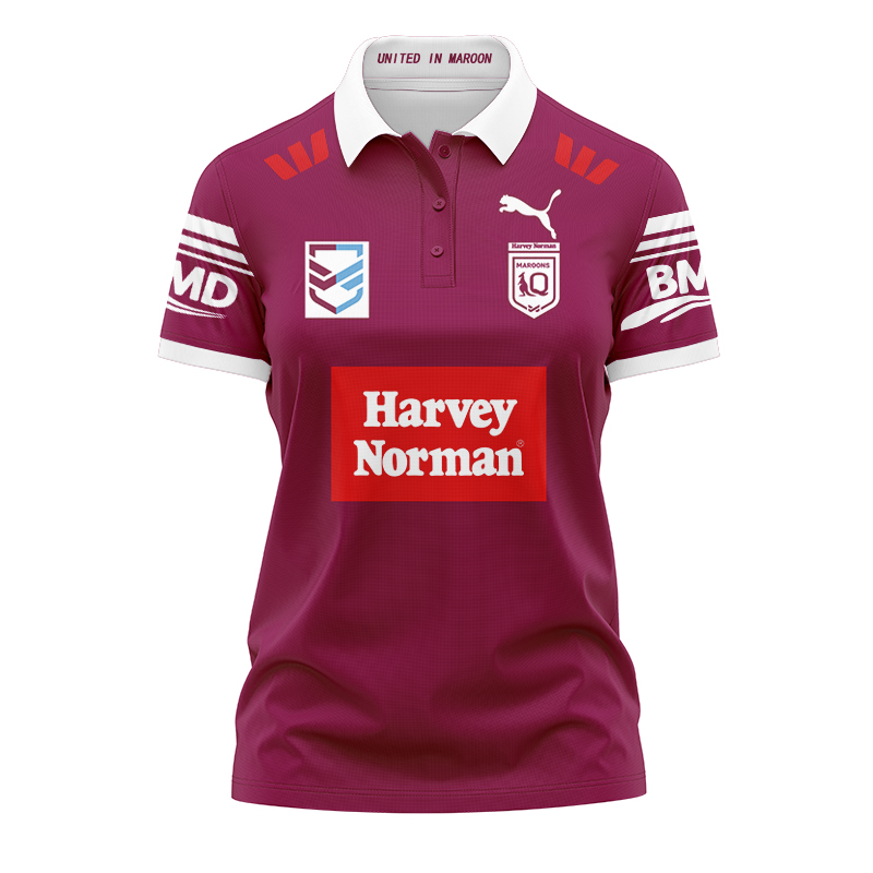 Women's QLD Maroons Harvey Norman 2024 Polo Shirt