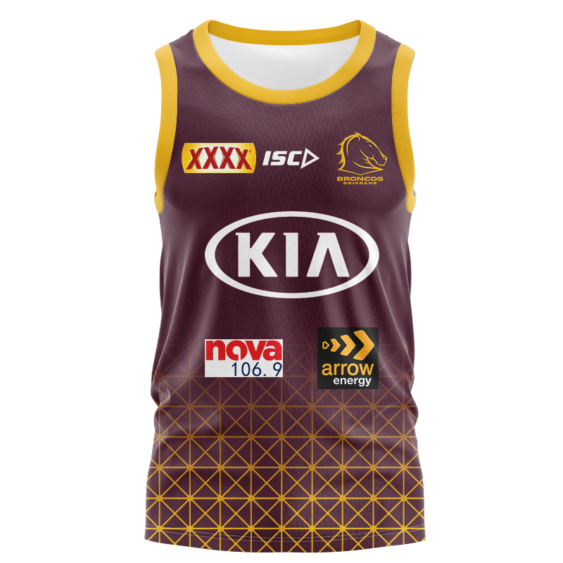 NRL Brisbane Broncos 2024 Players Maroon Singlet