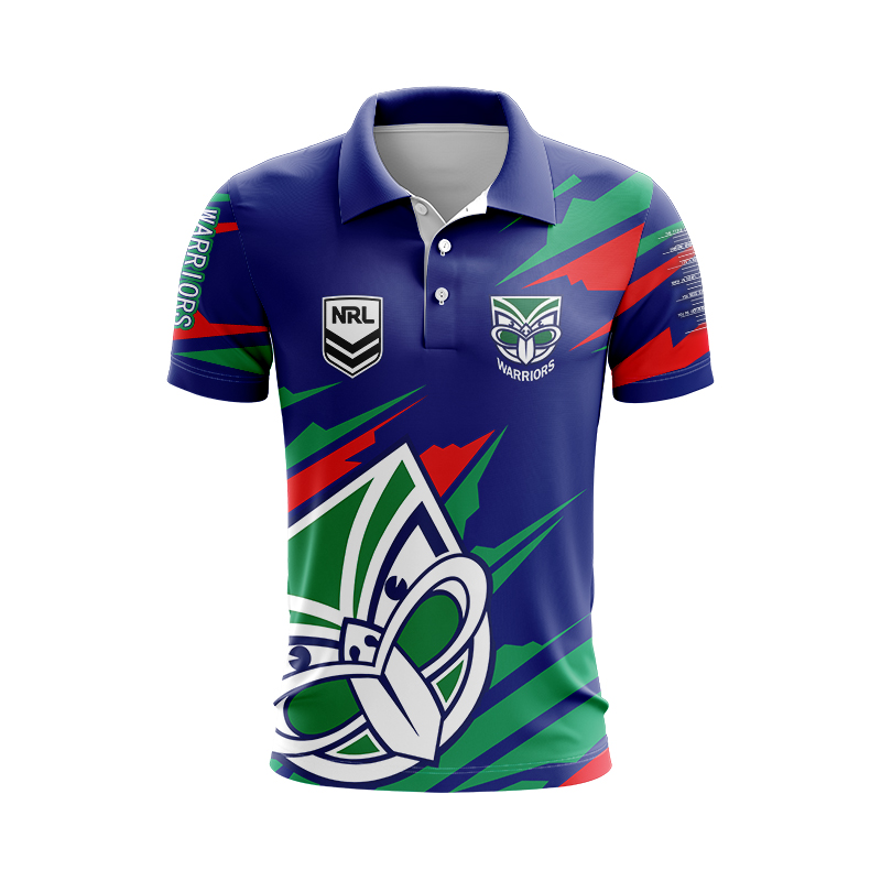 NRL New Zealand Warriors 2024 'FISHFINDER' Polo Shirt