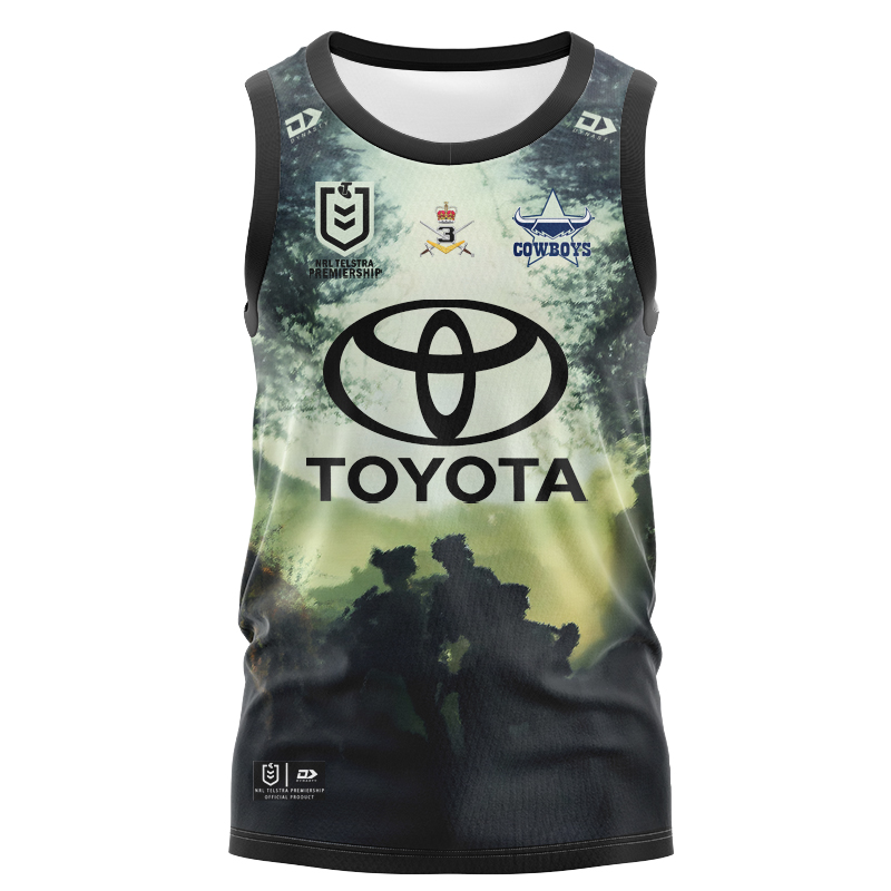 NRL North Queensland Cowboys 2024 ANZAC Singlet