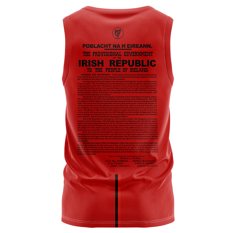 Men's Ireland GAA 1916 Commemoration Red Sleeveless Jersey