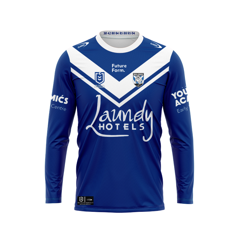 NRL Canterbury-Bankstown Bulldogs 2024 Long Sleeve Away Jersey