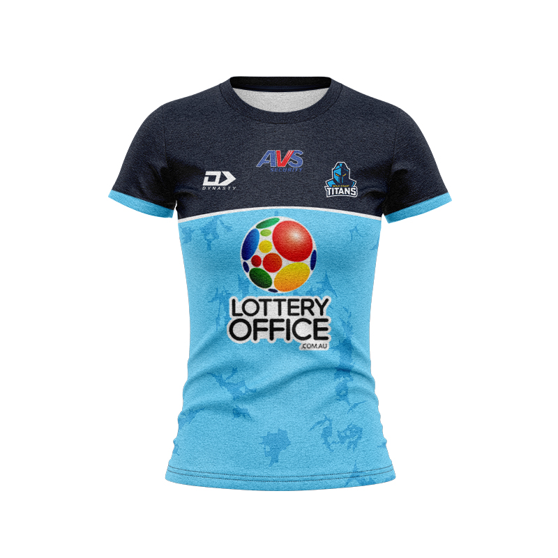 Women's NRL Gold Coast Titans 2025 Cyan Training Jersey