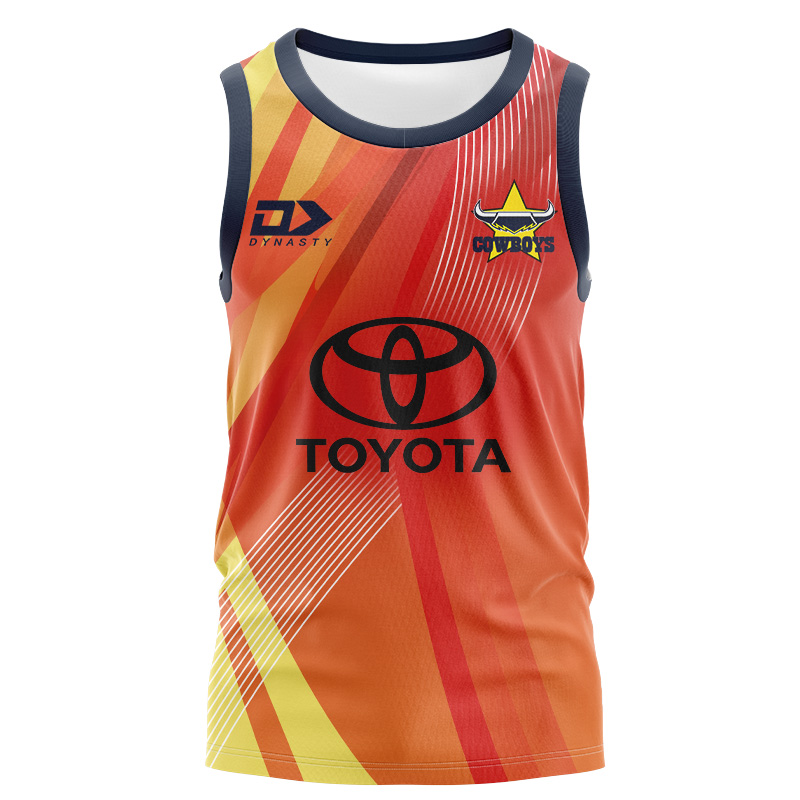 NRL North Queensland Cowboys 2024 Warm Up Singlet