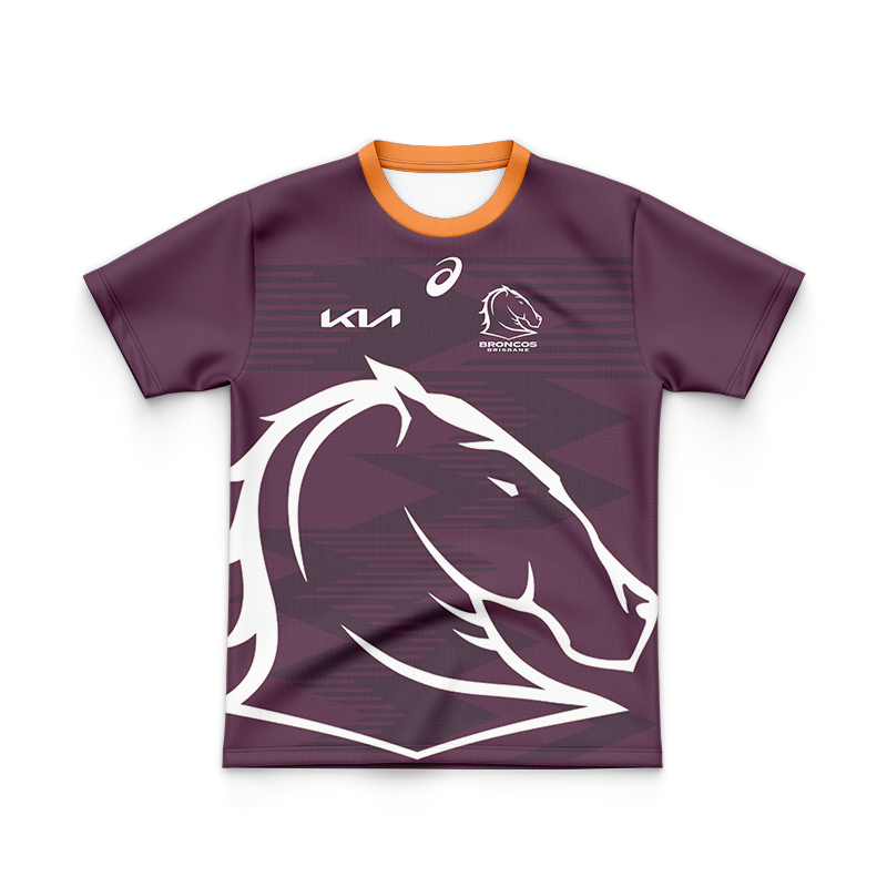 Kid's NRL Brisbane Broncos 2024 Run Out Jersey