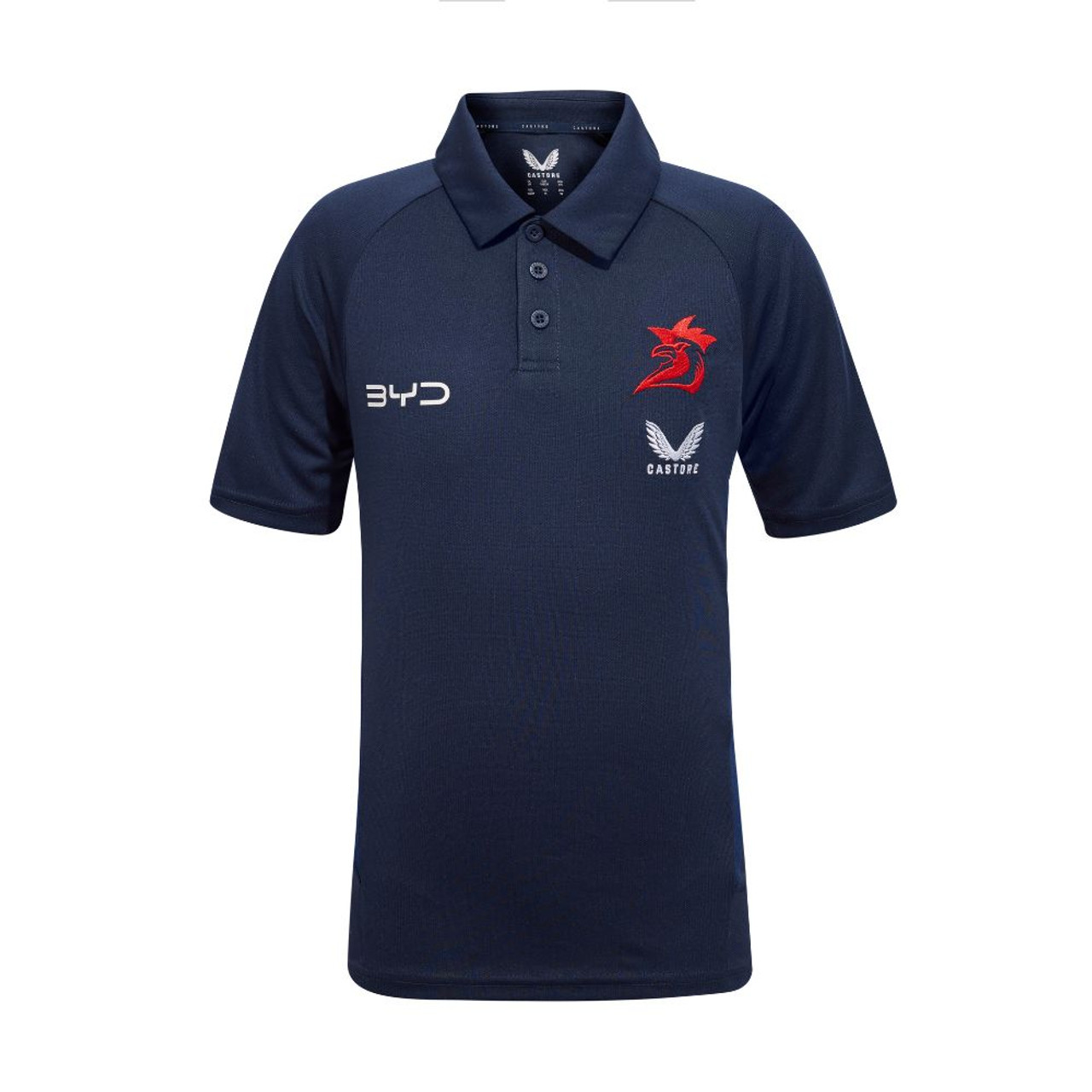 Kid's NRL Sydney Roosters 2025 Castore Players Polo Shirt