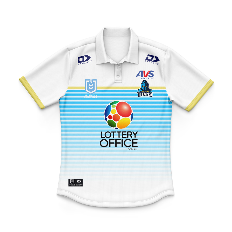 Kid's NRL Gold Coast Titans 2025 Away Polo Shirt