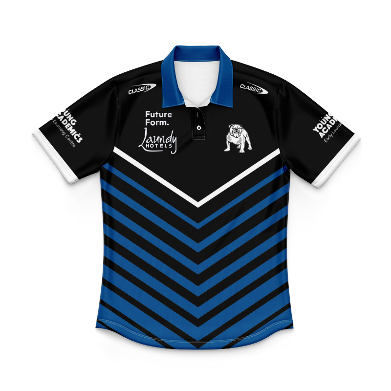 Kid's NRL Canterbury-Bankstown Bulldogs 2024 Warm Up Polo Shirt