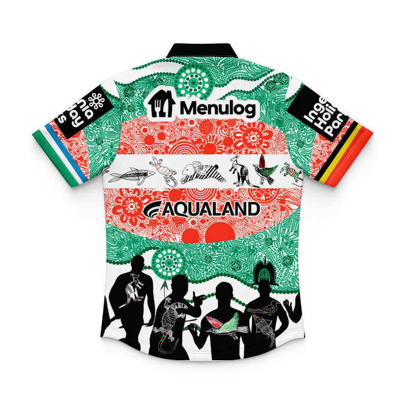Kid's NRL South Sydney Rabbitohs 2024 Indigenous Polo Shirt