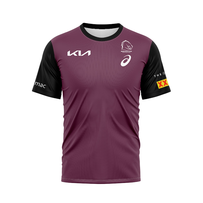 NRL Brisbane Broncos 2024 Maroon Training Jersey