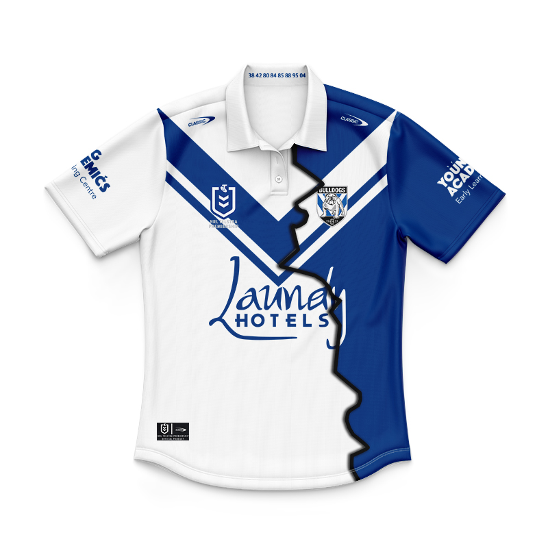 Kid's NRL Canterbury-Bankstown Bulldogs 2024 Mix Polo Shirt
