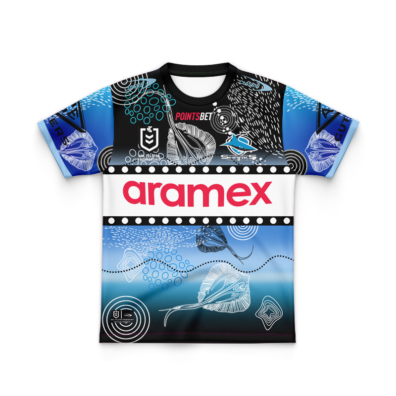 Kid's NRL Cronulla-Sutherland Sharks 2024 Indigenous Jersey