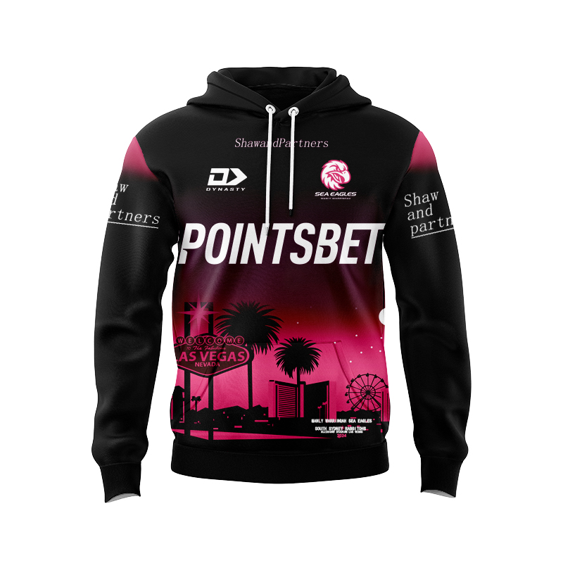 NRL Manly Warringah Sea Eagles 2024 Las Vegas Warm Up Hoodie