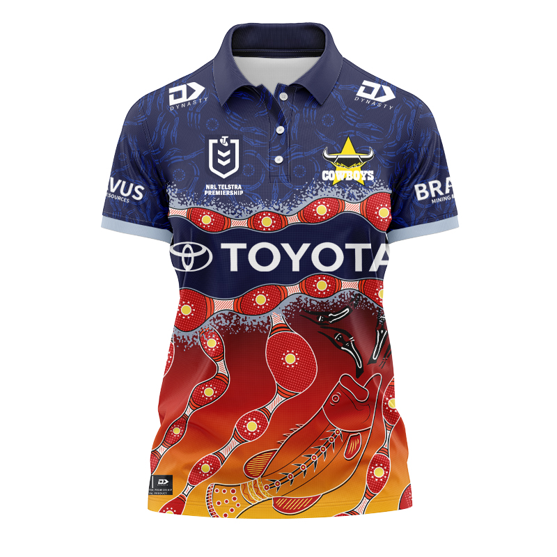 Women's NRL North Queensland Cowboys 2024 Indigenous Polo Shirt