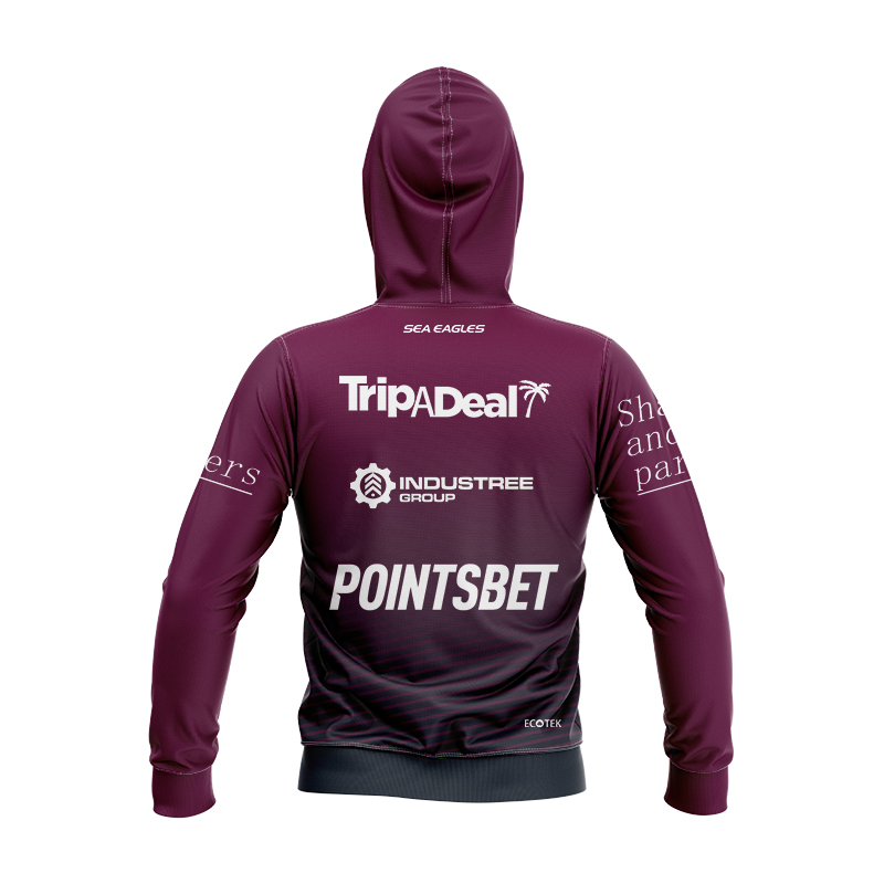 Kid's NRL Manly Warringah Sea Eagles 2024 Maroon Training Hoodie