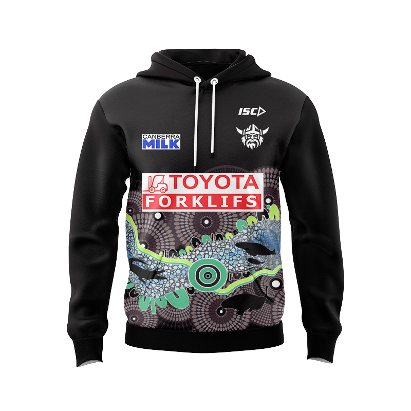 NRL Canberra Raiders 2024 Indigenous Run Out Hoodie