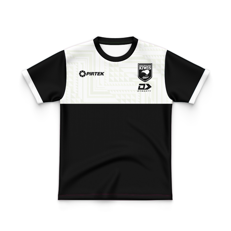 Kid's New Zealand Kiwis 2024 Black Media Jersey