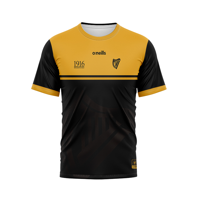 Men's GAA New 1916 Commemoration Player Fit Jersey Black Yellow