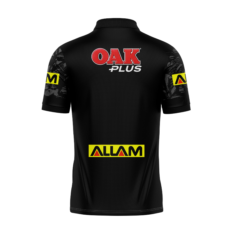 NRL Penrith Panthers 2024 Black Training Polo Shirt