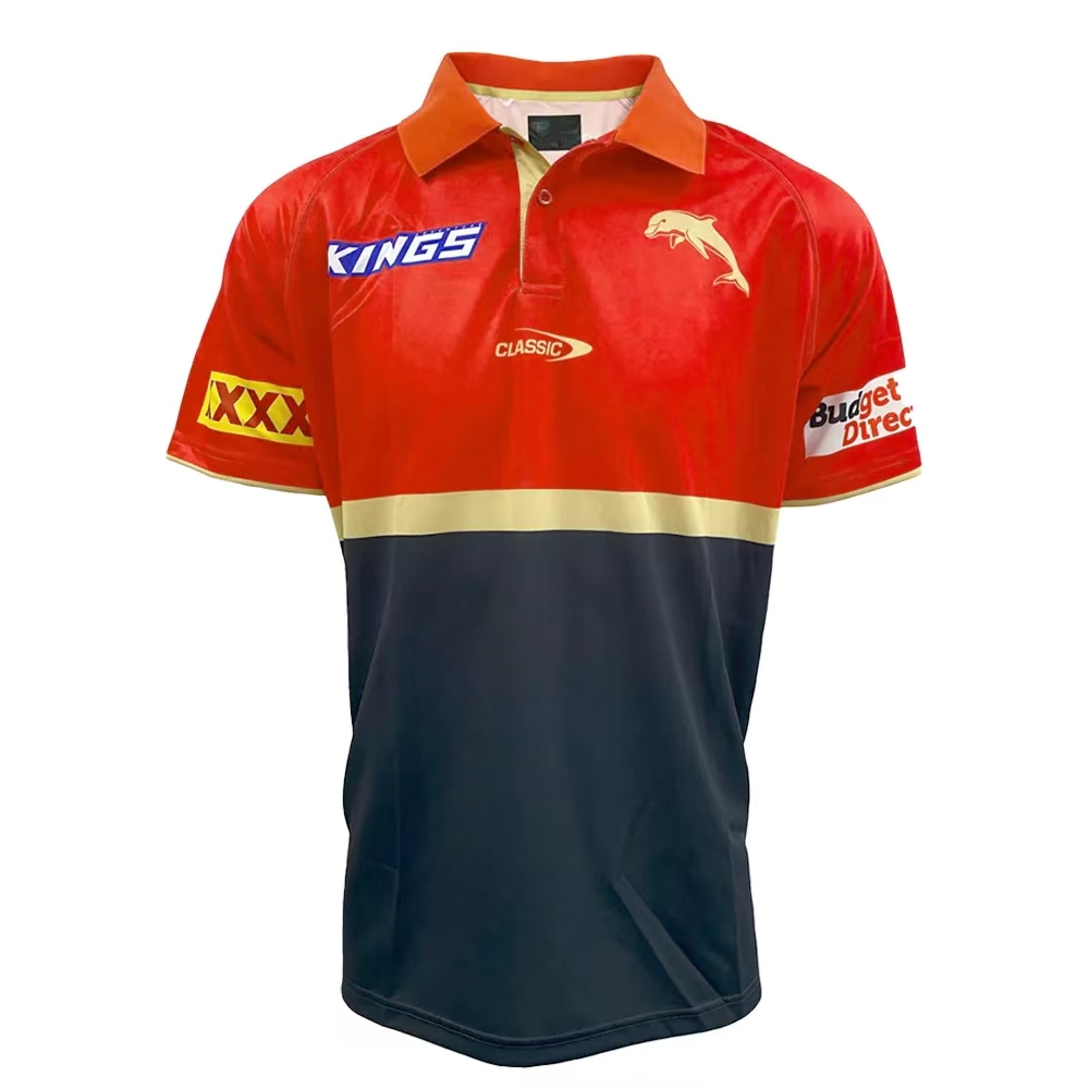 NRL Dolphins 2024 Media Polo Shirt